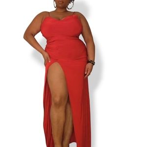 Full length slip dress